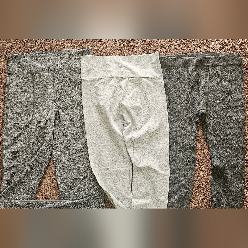 Forever 21 Charcoal and Light Gray Leggings